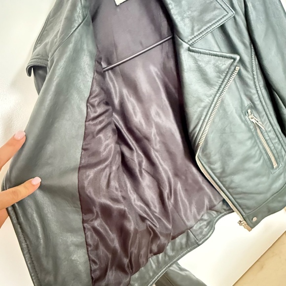 Balenciaga Lambskin Leather Biker Jacket Small US 2/4 FR 36 - Picture 4 of 8